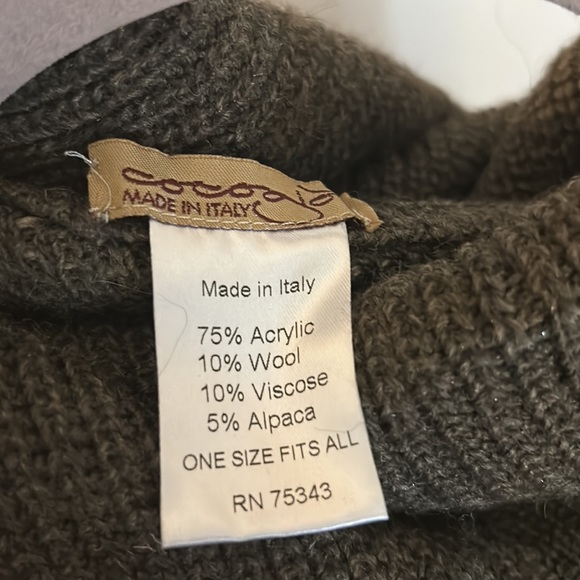 Made in Italy poncho, Cape, Brown, and beige - Picture 5 of 5